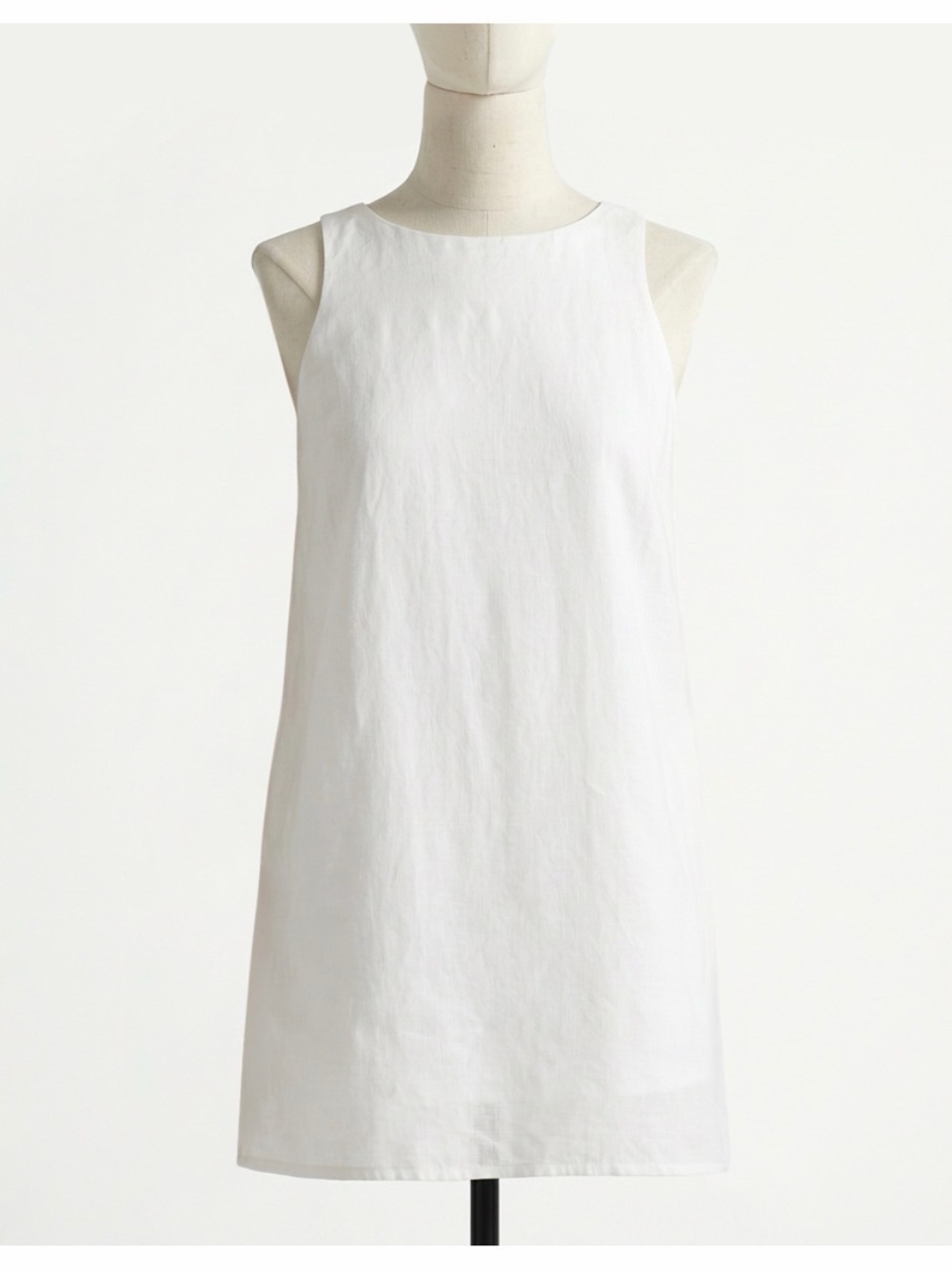 100% European Linen Tank Mini Dress